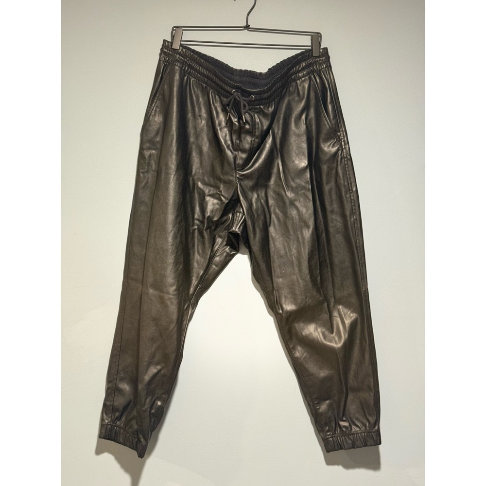Faux Leather Jogger Pants